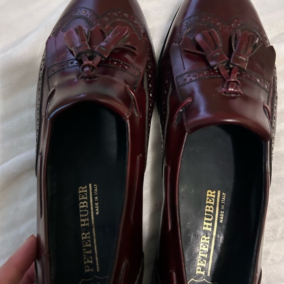 Peter Huber Men's ox blood Loafers sz 10.5 - Picture 9 of 10